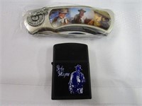 John Wayne Commemorative Knife & Lighter