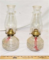 PAIR - MATCHING OIL LAMPS