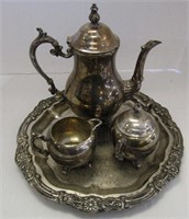 Silver Plate Rogers Tea Service Set