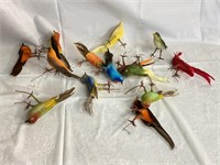 Various Twist-On Bird Decorations