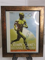 Vintage 1959 Olympic Games Helsinki Finland Poster