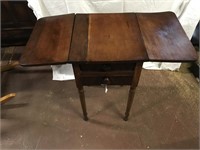 Cherry Drop Leaf Two Drawer Stand