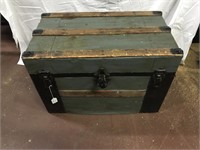 Small Antique Flat Top Trunk