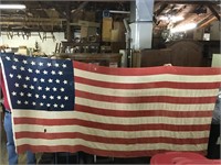 1889-1908 Hand Sewn American Flag W/ 45 Stars
