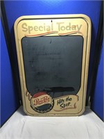 Vintage Pepsi-Cola Chalk Board Menu Sign