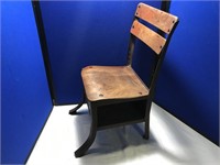 Vintage Wood & Metal Child's School Chair