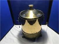 Large Brass Coal Hod With Copper Liner
