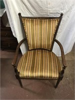 Walnut Upholstered Arm Chair