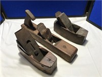 3 Wooden Wood Planes
