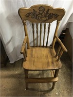Child's Pressed Back High Chair