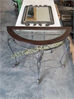 Matching Half Round Table & Mirror