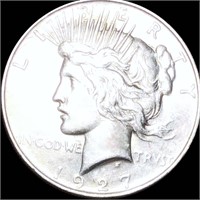 1927-S Silver Peace Dollar NEARLY UNC