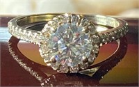 2.00 Ct Diamond Round Halo Engagement Ring