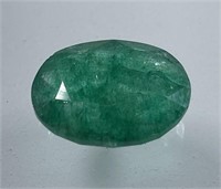 Certified 8.00 Cts Natural Oval Emerald