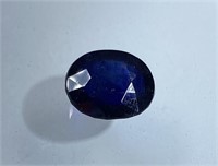 Certified 6.00 Cts Natural Oval Cut Blue Sapphire