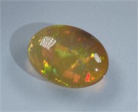 Certified 4.60 Cts Natural Oval Cut Fire Opal