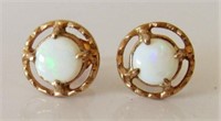 14KT Gold Opal Earrings