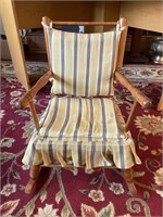 Vintage Child's Rocker with Fabric Skirted Cushion