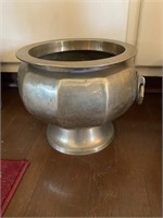 Vintage Metal Scalloped Pedestal Plater