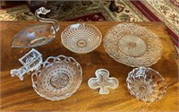 Vintage Collection of Crystal Plates & Dishes