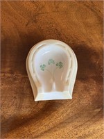 Vintage Belleek Lucky Horseshoe Dish