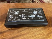 Chinese Smoking Box w/Inlaid Mother of Pearl
