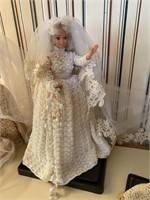 Vintage Barbie in Hand-Crocheted Dress
