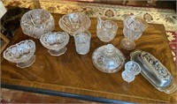 Vintage Collection of Cut Glass Bowls & Dishes