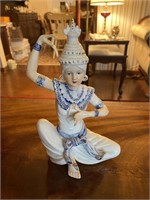 Vintage Taoism Buddha Porcelain Seated Woman