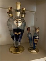 1960s Flacon Trio Garnier Liqueur Art Deco Bottles