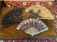 Collection of Vintage Ladies Fans