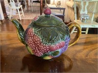 Vintage Salins Les Bains French Majolica Teapot