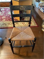 19th C. Hitchcock-Style Rush Side Chair