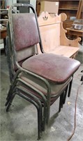 Lot of (4) Metal Chairs, needs TLC!