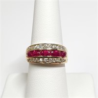 $11000 14K  Ruby(2ct) Diamond(1ct) Ring
