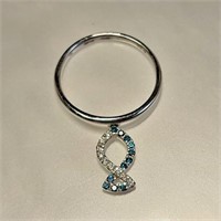 $2500 18K  Blue&White(0.18ct) Ring