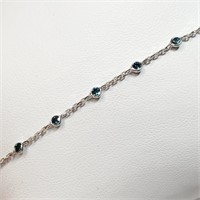 Certified 14K  Blue Diamond(0.75Ct,Si1-Si2) Bracel