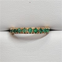 $3000 14K  Emerald (0.35ct) Emerald(0.95ct) Ring