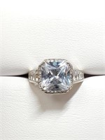 $300 Silver CZ(6ct) Ring
