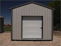 12' x 16' Metal Storage Shed w/ Roll Up Door