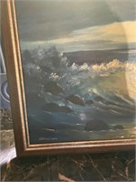 Signed Water Scene Painting