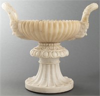 Neoclassical Carved Alabaster Urn