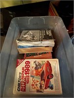 Box of Car Manuals