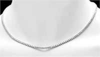 AIGL 7.60 Cts Natural Diamond Necklace 18 Kt