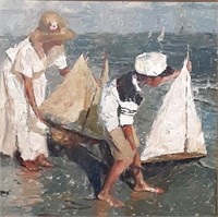 CW Mundy, 36x36 oil, "Afternoon Sail"