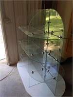 Divided glass display case