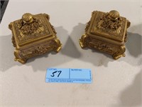 Gold Jewelry boxes lot of 2