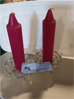 2 - candle holders with candles