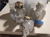 Angel cherubs figurines lot of 3