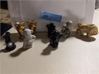 Miniature vintage glass figurines - lot of 8